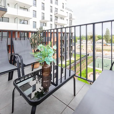 Apartly -riverside Ii & Balkon, Parking Szczecin
